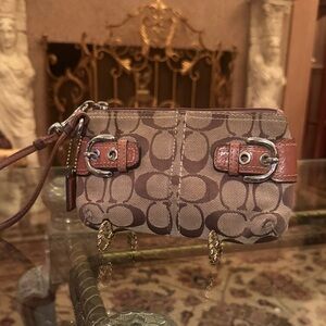 Bag coach wristlet canvas Brown Patterned wristlet